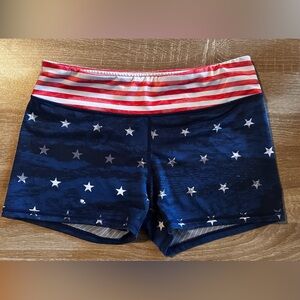 IAB MFG Americana Booty Shorts Stars & Stripes Size Large